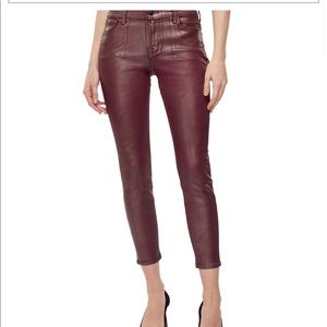 NWT Burgundy J Brand bittersweet shimmer jeans